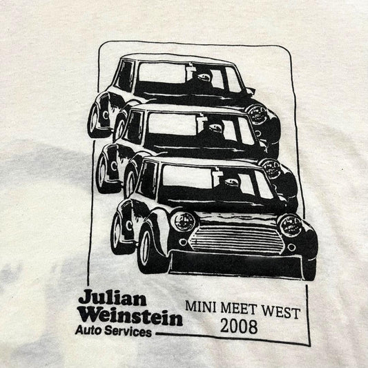 90s MINI Tシャツ 車 USA製 企業T 白 オバマ co-000005