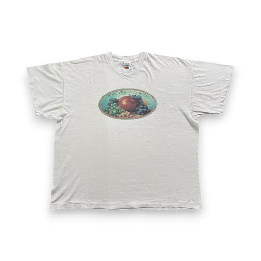 90s ロゴ 企業 Tシャツ フルーツオブザルーム 白 co-000050