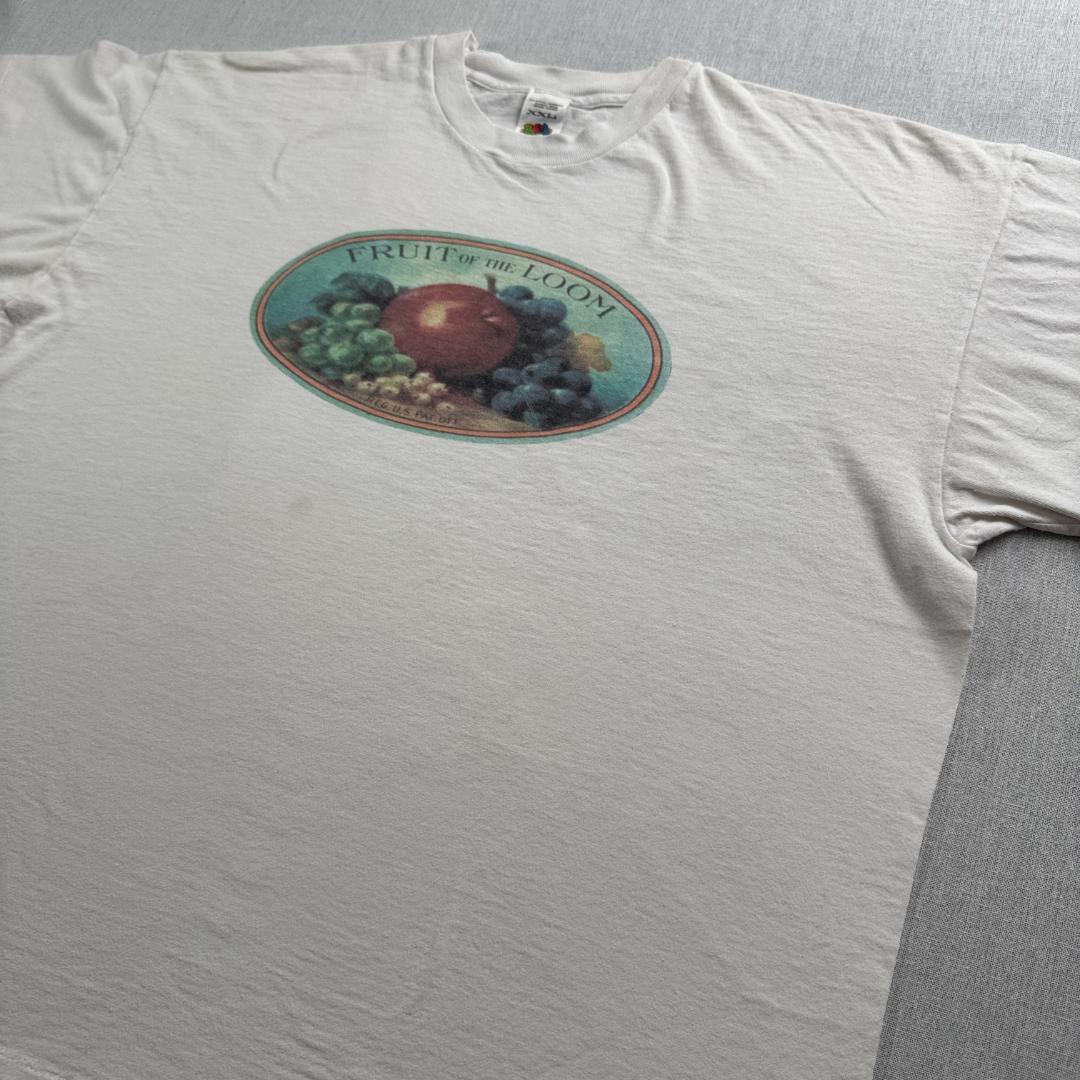 90s ロゴ 企業 Tシャツ フルーツオブザルーム 白 co-000050