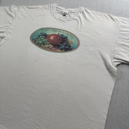 90s ロゴ 企業 Tシャツ フルーツオブザルーム 白 co-000050