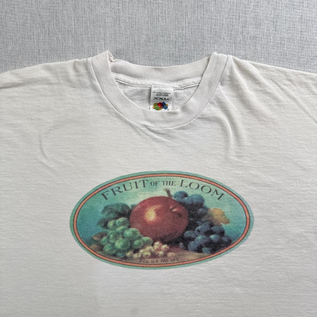 90s ロゴ 企業 Tシャツ フルーツオブザルーム 白 co-000050