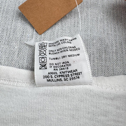 90s 花 蝶々 アートT Tシャツ 白 USA製 虫 L a-u-2505-064