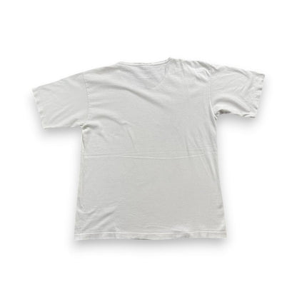 90s 花 蝶々 アートT Tシャツ 白 USA製 虫 L a-u-2505-064