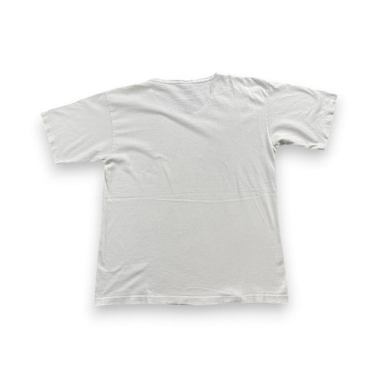 90s 花 蝶々 アートT Tシャツ 白 USA製 虫 L a-u-2505-064