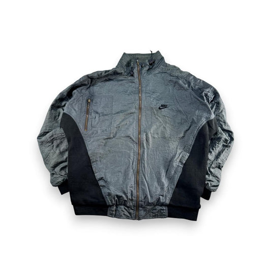 90s NIKE ナイキ ナイロンジャケット グレー バスケットボール M ja-2603-070