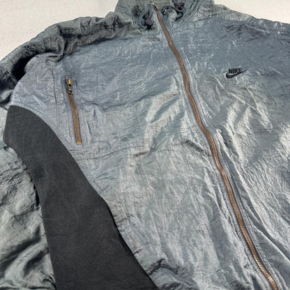 90s NIKE ナイキ ナイロンジャケット グレー バスケットボール M ja-2603-070