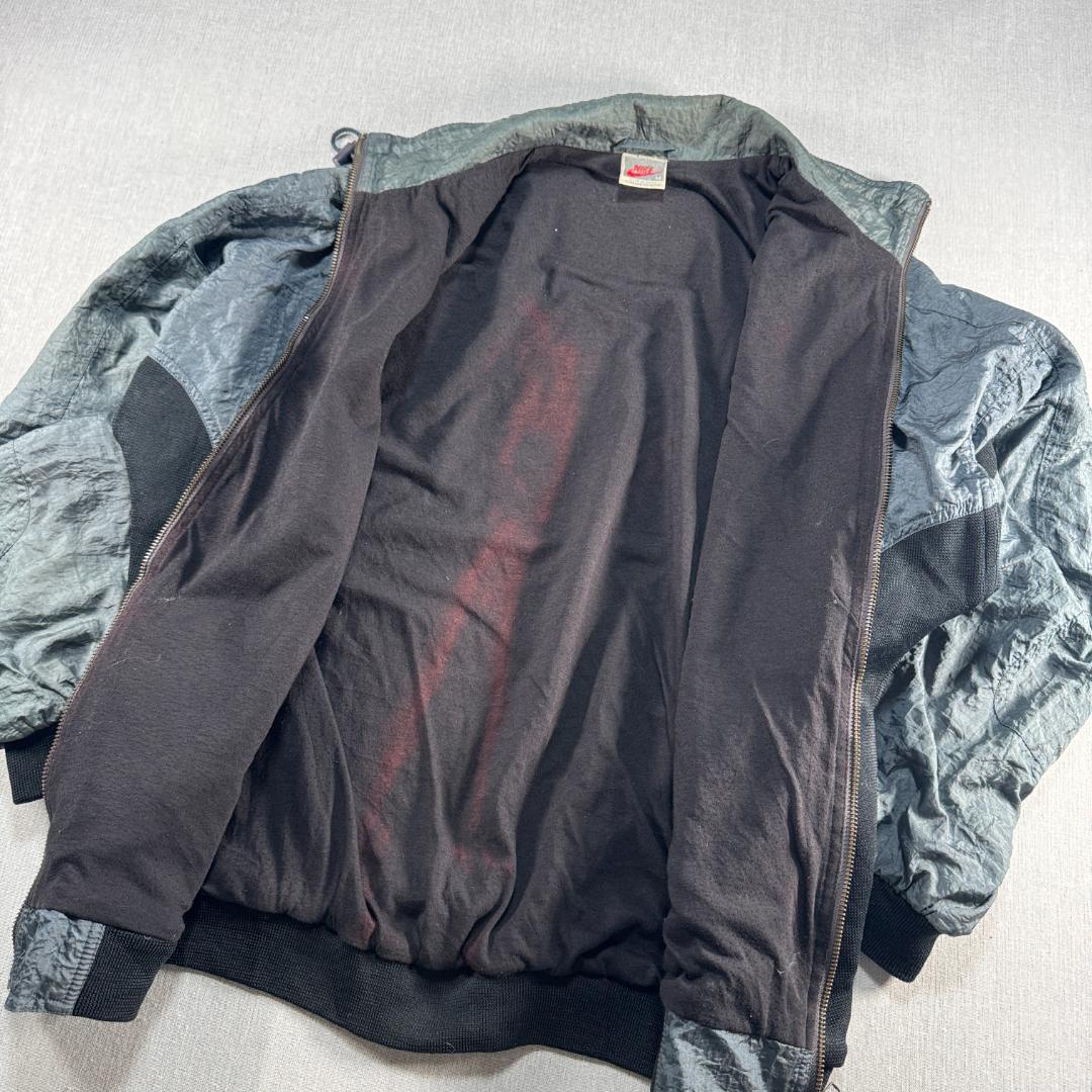 90s NIKE ナイキ ナイロンジャケット グレー バスケットボール M ja-2603-070