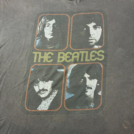 00s BEATLES ビートルズ グレー Tシャツ ba-u-2505-048