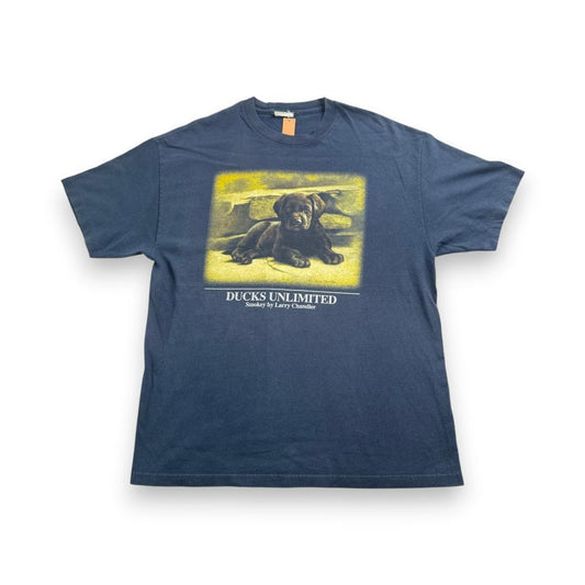 90s ダックス Tシャツ 犬 ラブラドール レトリバー 子犬 a-u-2505-015