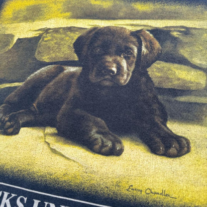 90s ダックス Tシャツ 犬 ラブラドール レトリバー 子犬 a-u-2505-015