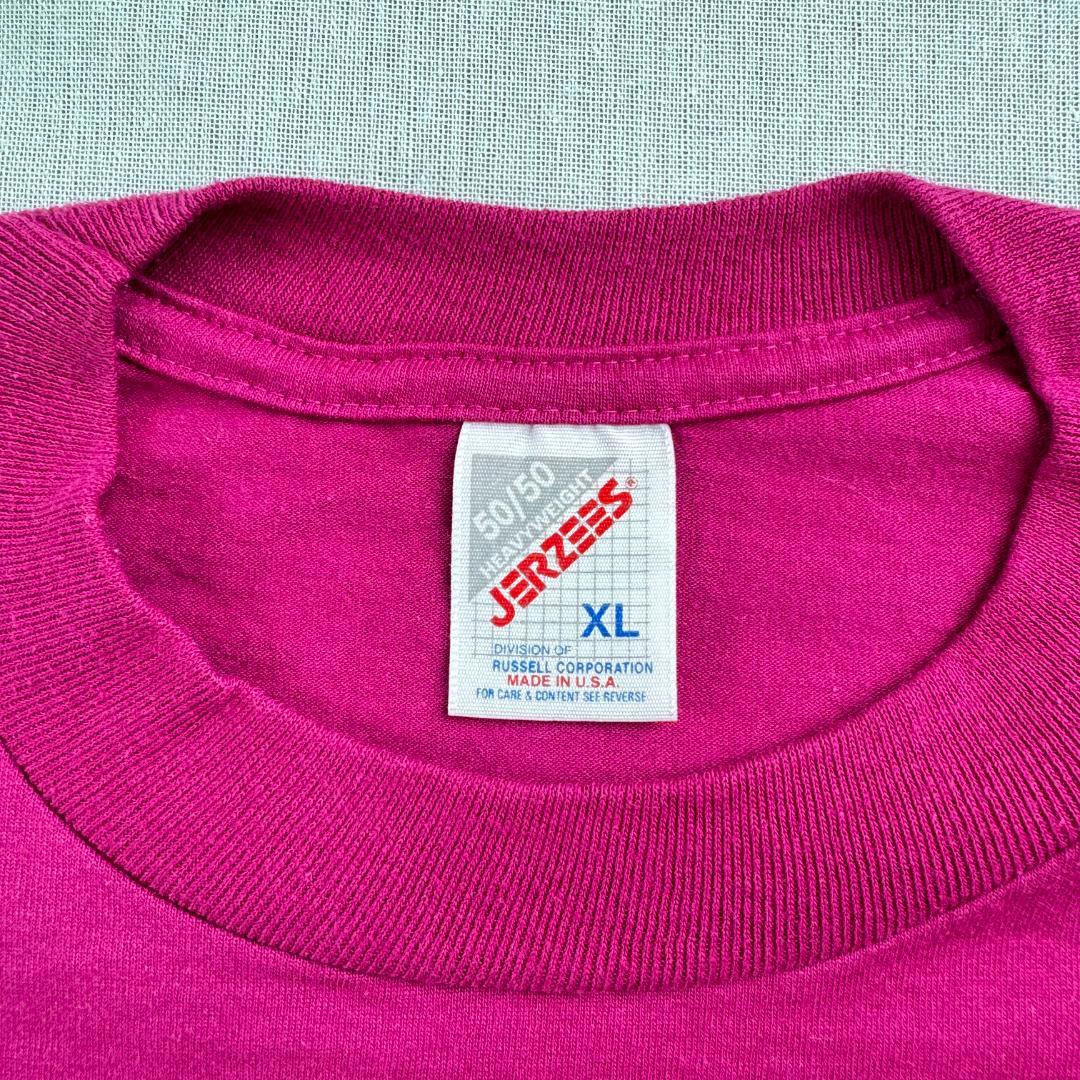 90s USA製 犬 パピー Tシャツ 赤 XL a-u-2505-063