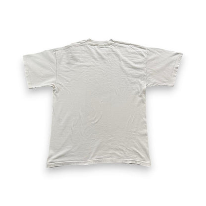 90s アートT Tシャツ 白 USA製 アフリカン Asafo L a-u-2505-065