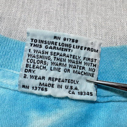 90s Tシャツ イルカ タイダイ Liquid Blue ブルー a-t-2505-007