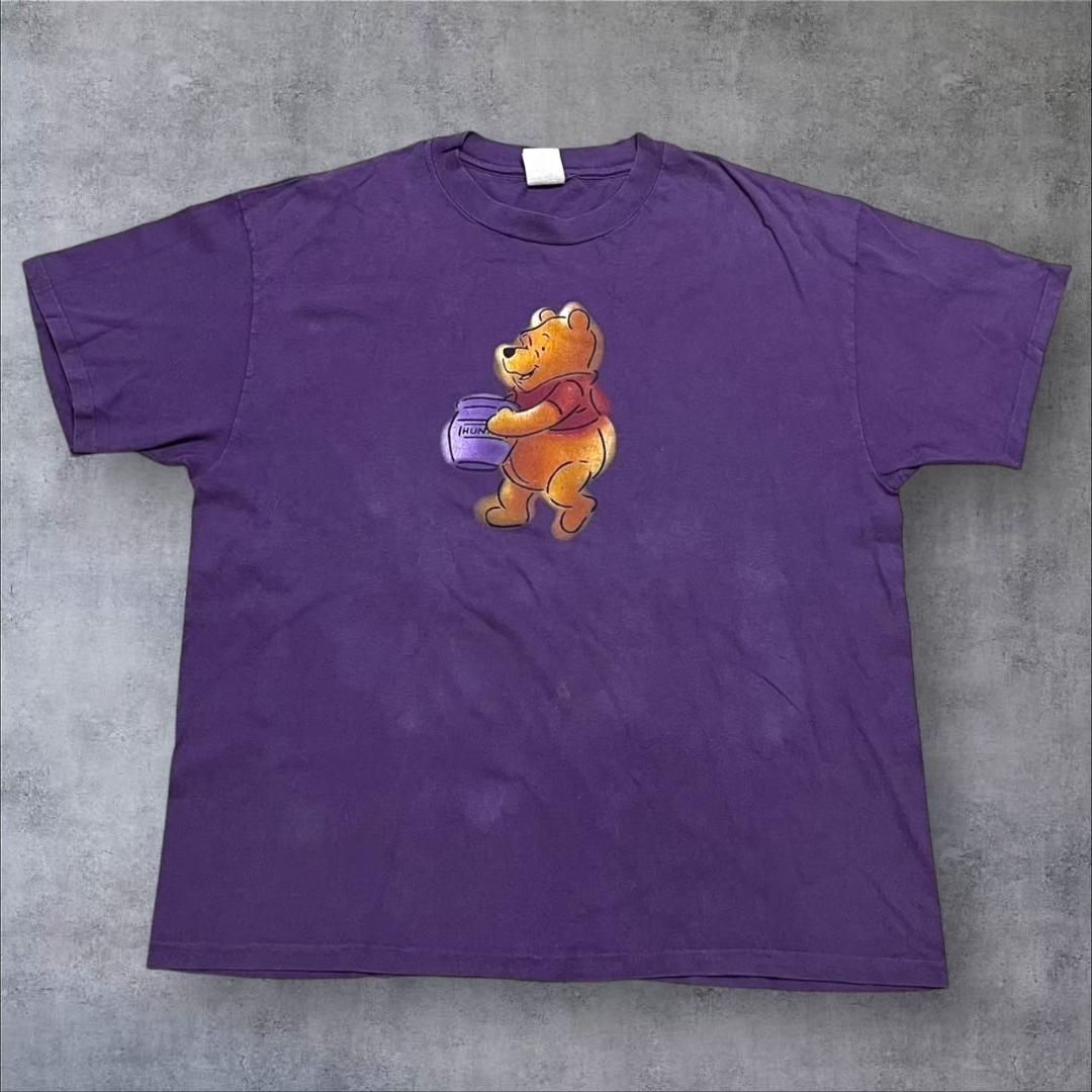 90s ディズニー プーさん 紫 USA d-000022