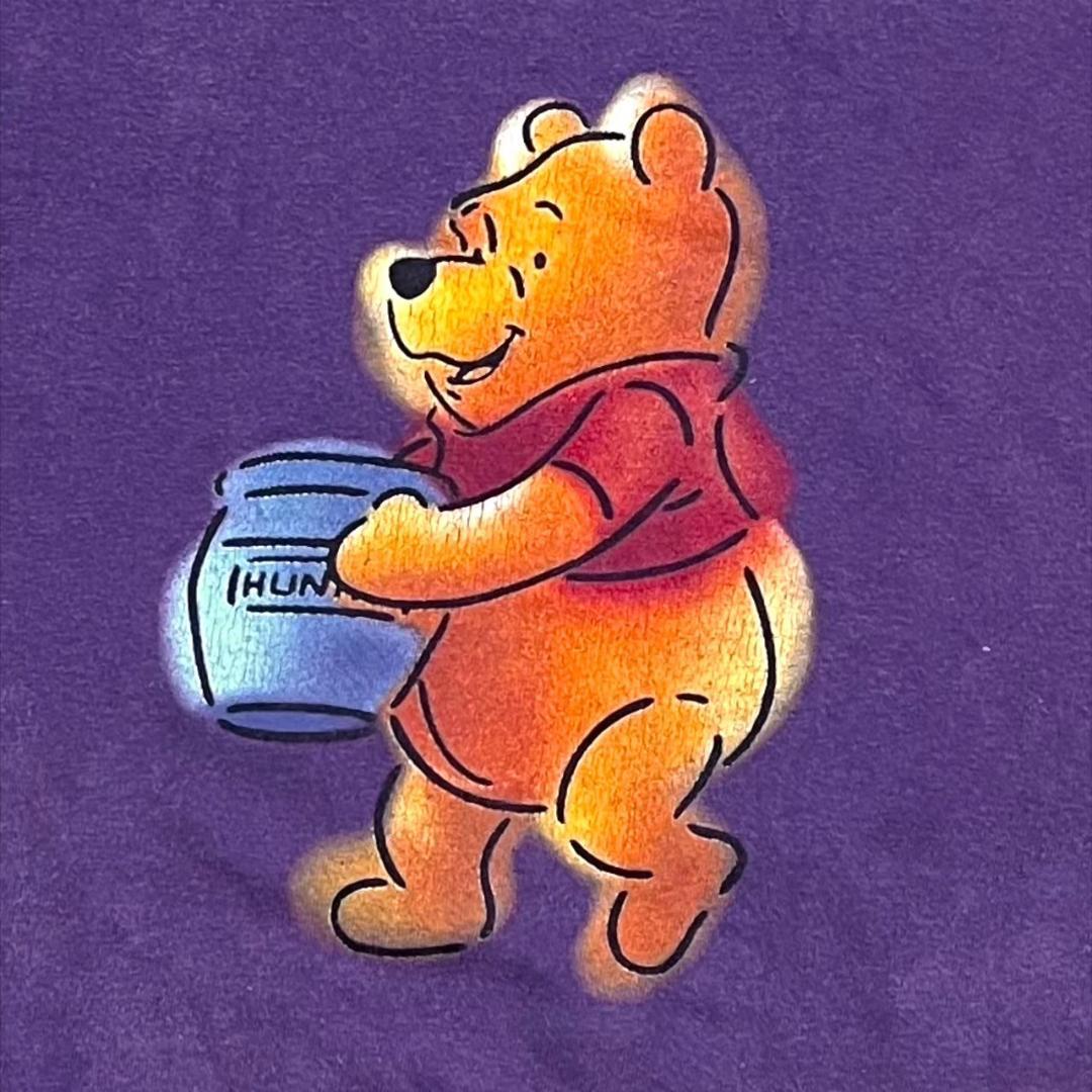 90s ディズニー プーさん 紫 USA d-000022