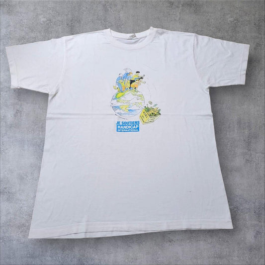 90s アート 白 コットン 大きめ 環境 SDG a-000024