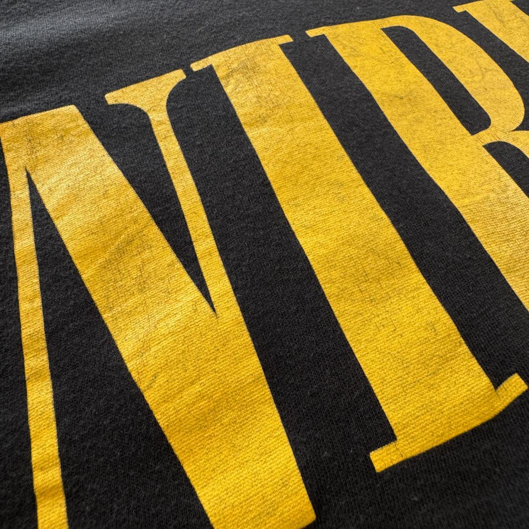 ニルヴァーナ nirvana Tシャツ ニコちゃん スマイル バンドT M 黒 ba-000025