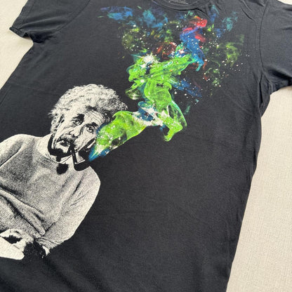 00s アインシュタイン Tシャツ 黒 M 偉人 アート a-u-2505-010