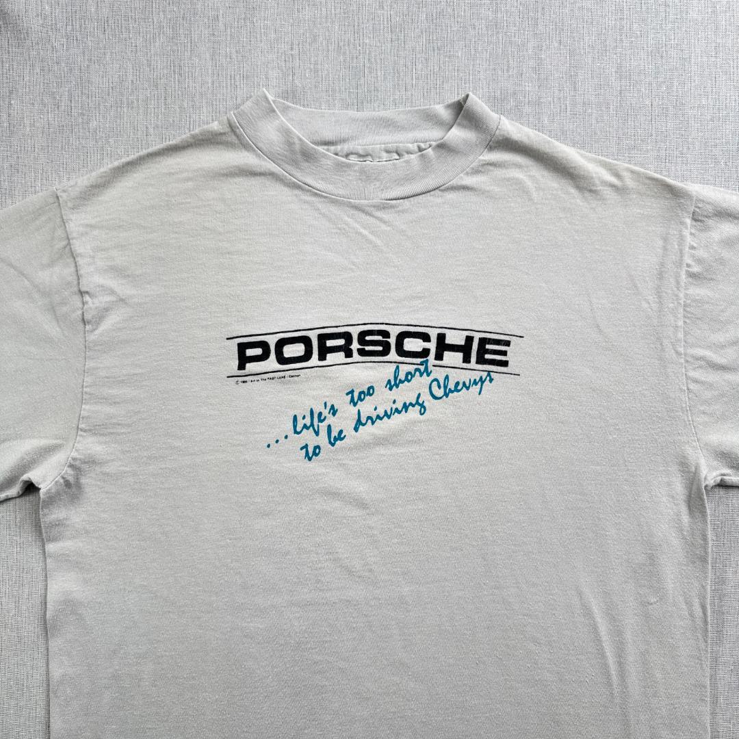 80s ポルシェ PORSCHE 車 Tシャツ USA製 長 co-000051