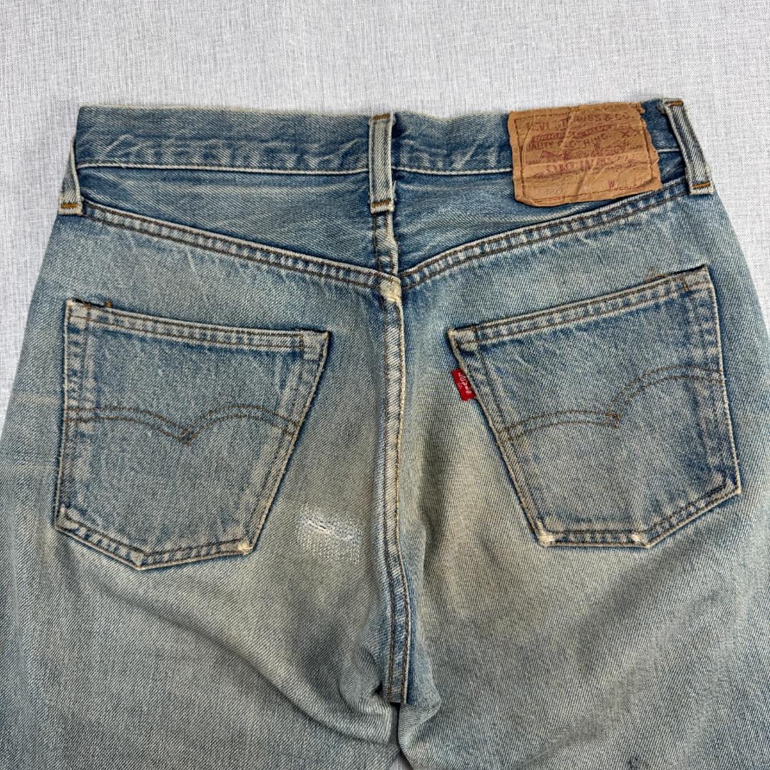 70s 66後期 赤耳 levi's 501 USA製 ボタン裏6 pa-00024