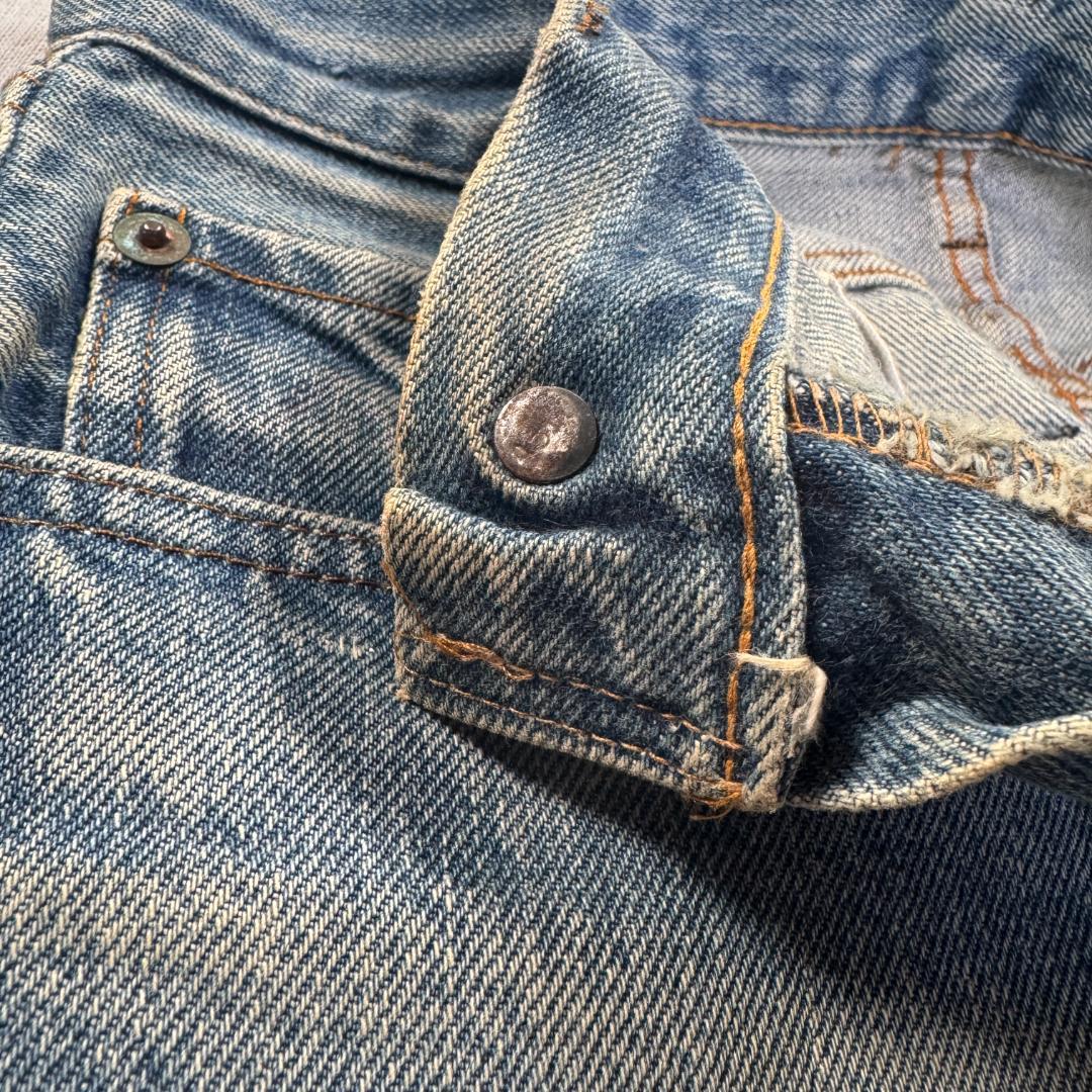70s 66後期 赤耳 levi's 501 USA製 ボタン裏6 pa-00024