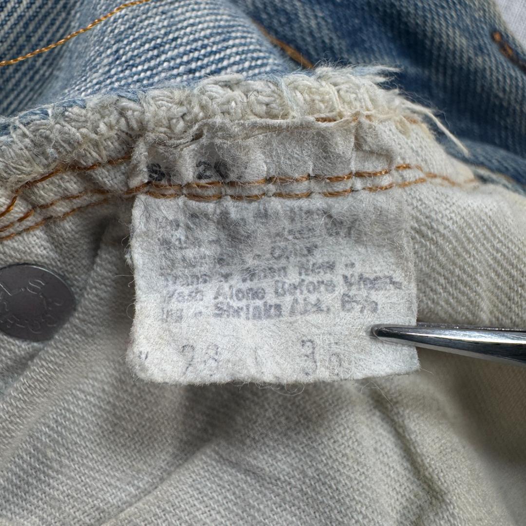 70s 66後期 赤耳 levi's 501 USA製 ボタン裏6 pa-00024