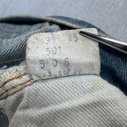 70s 66後期 赤耳 levi's 501 USA製 ボタン裏6 pa-00024