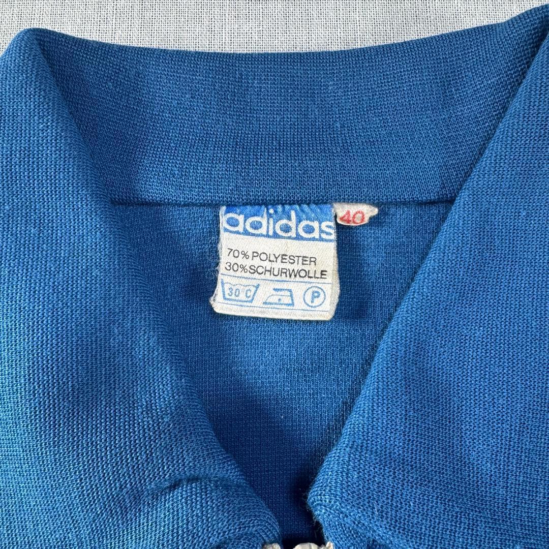 60s adidas アディダス ガイコツジャージ 西ドイツ製 ブルー ad-t-2505-023