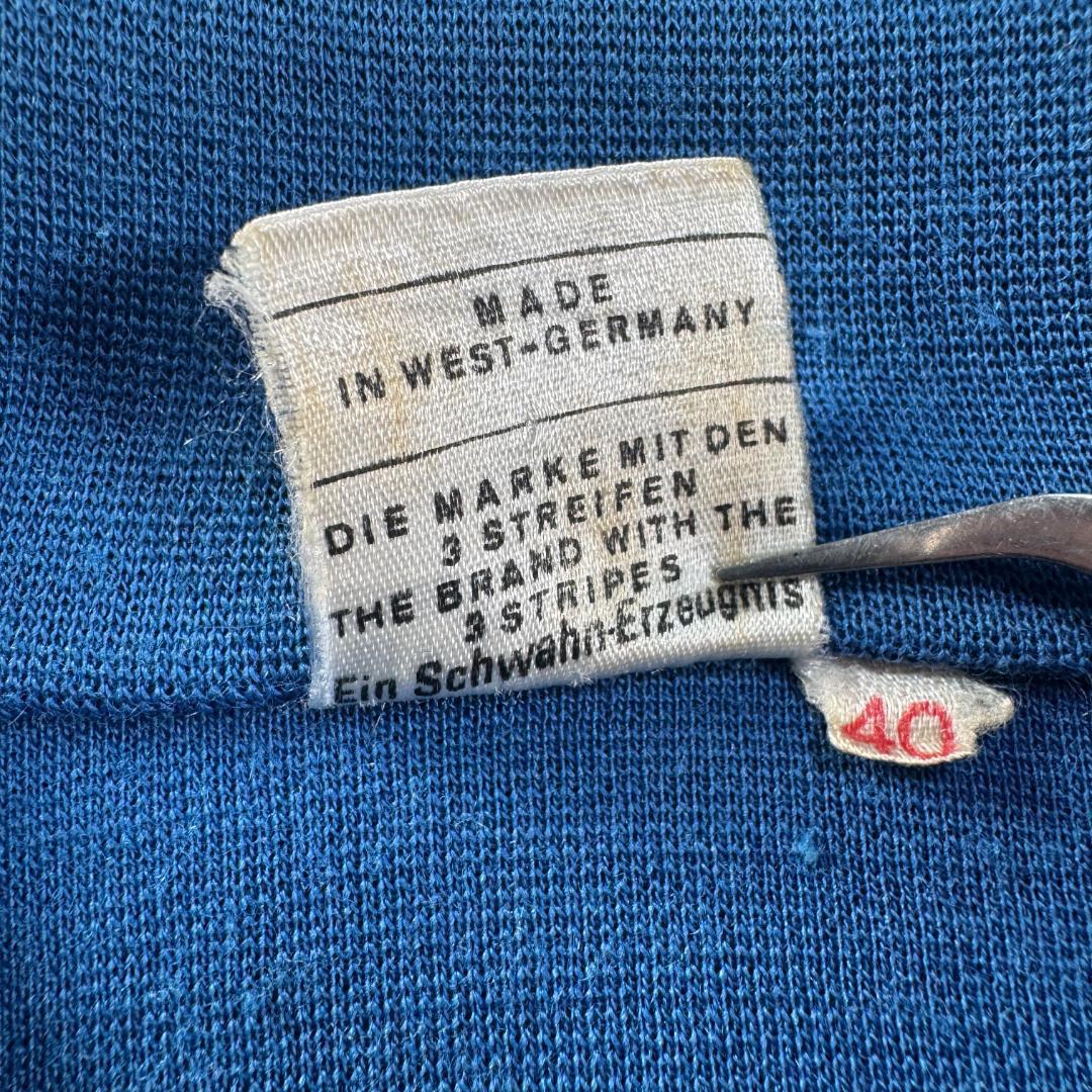 60s adidas アディダス ガイコツジャージ 西ドイツ製 ブルー ad-t-2505-023
