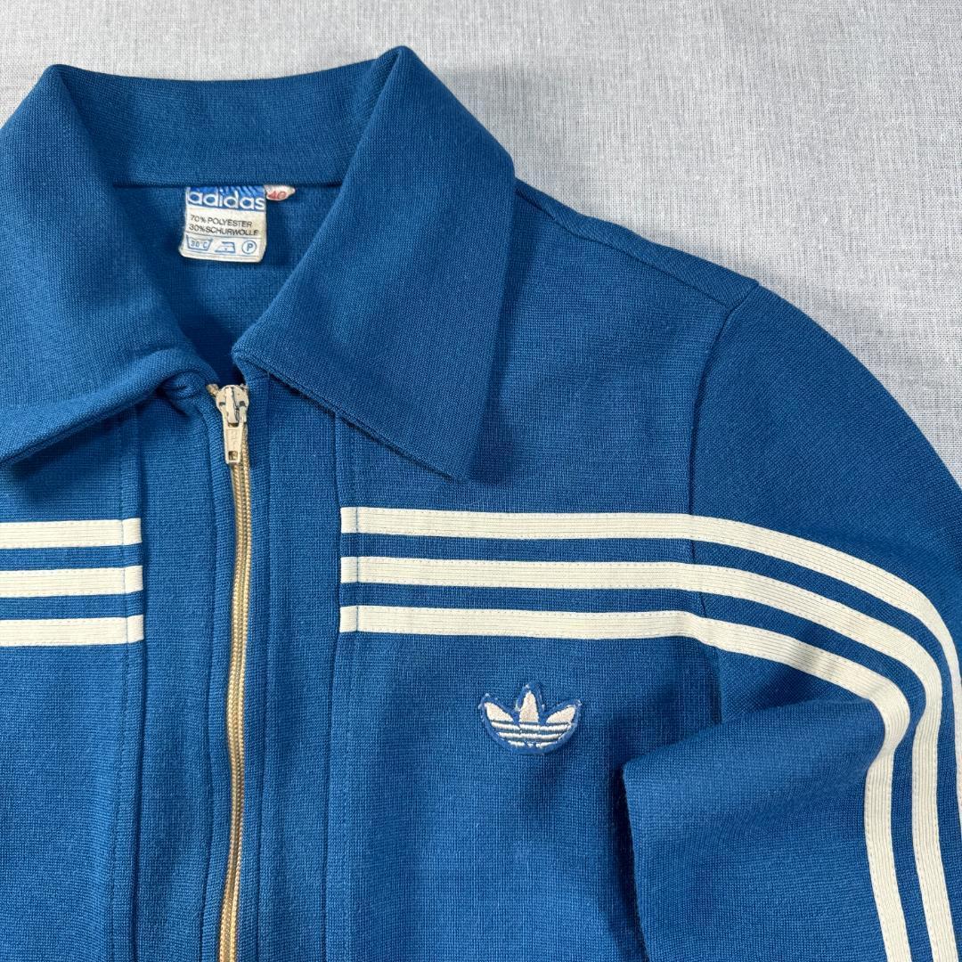 60s adidas アディダス ガイコツジャージ 西ドイツ製 ブルー ad-t-2505-023