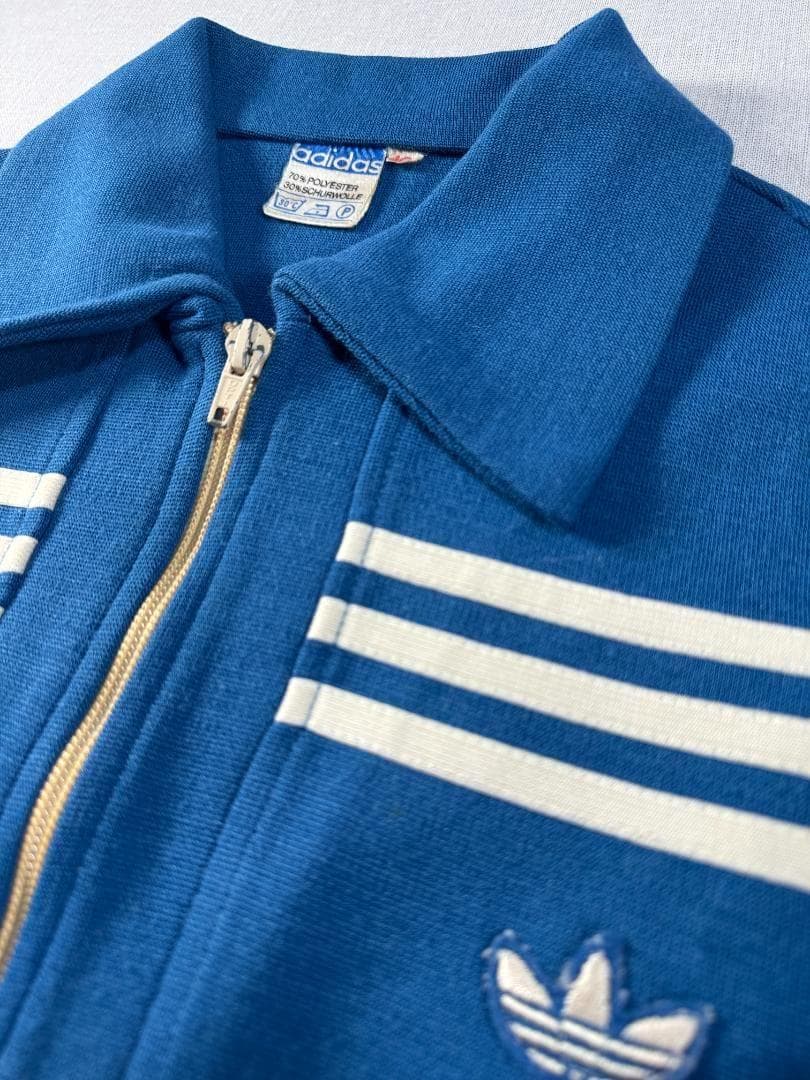 60s adidas アディダス ガイコツジャージ 西ドイツ製 ブルー ad-t-2505-023