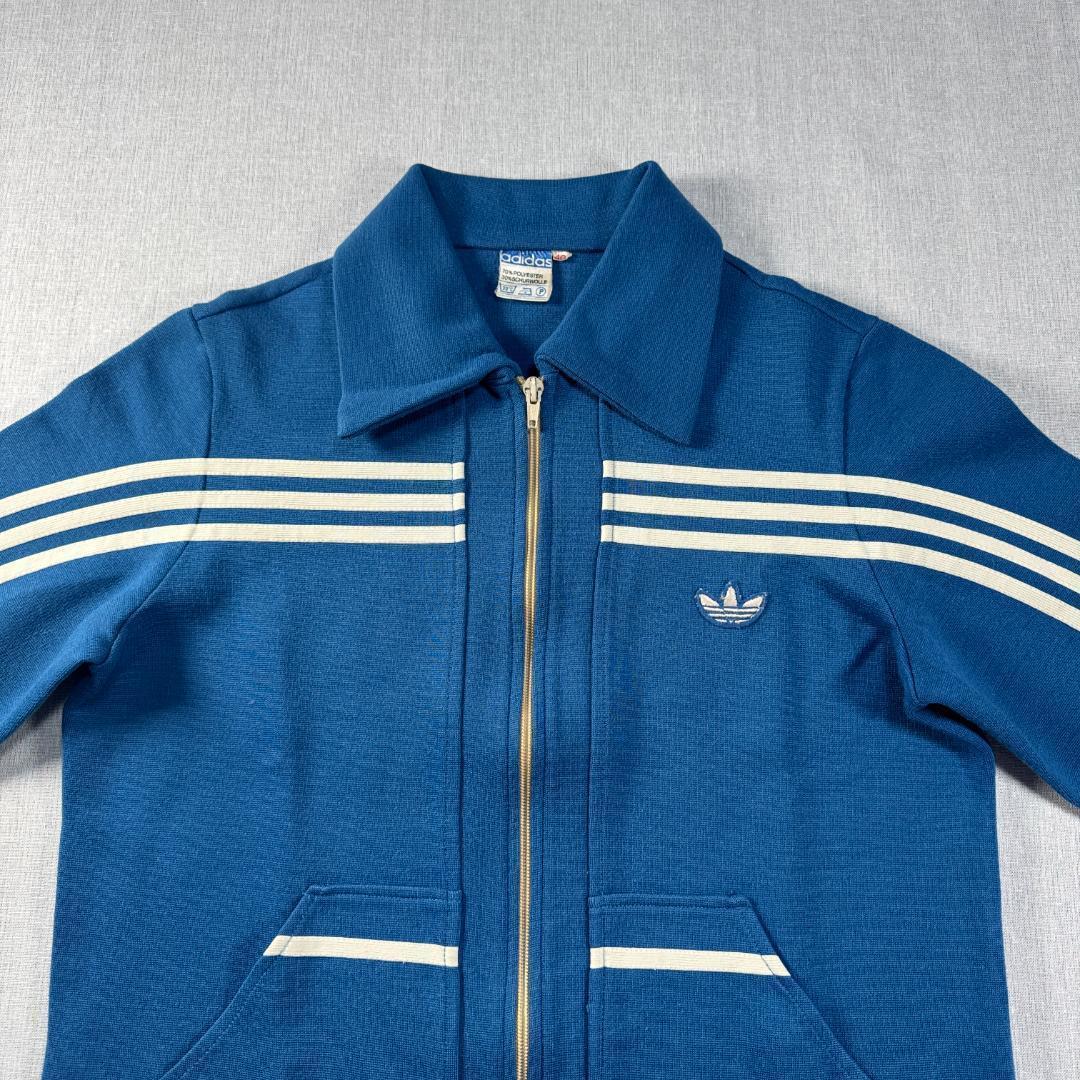 60s adidas アディダス ガイコツジャージ 西ドイツ製 ブルー ad-t-2505-023