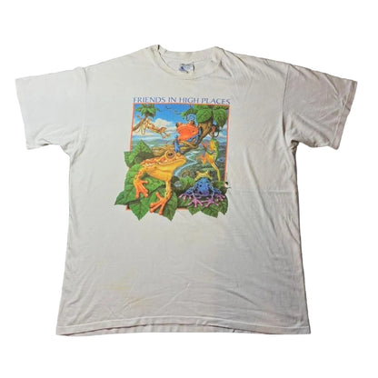 90s human i tee カエル アニマルT USA製 ホワイト 2XL a-u-2505-071