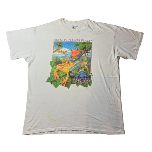90s human i tee カエル アニマルT USA製 ホワイト 2XL a-u-2505-071