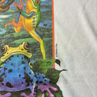 90s human i tee カエル アニマルT USA製 ホワイト 2XL a-u-2505-071