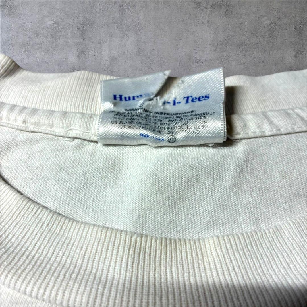 90s human i tee カエル アニマルT USA製 ホワイト 2XL a-u-2505-071