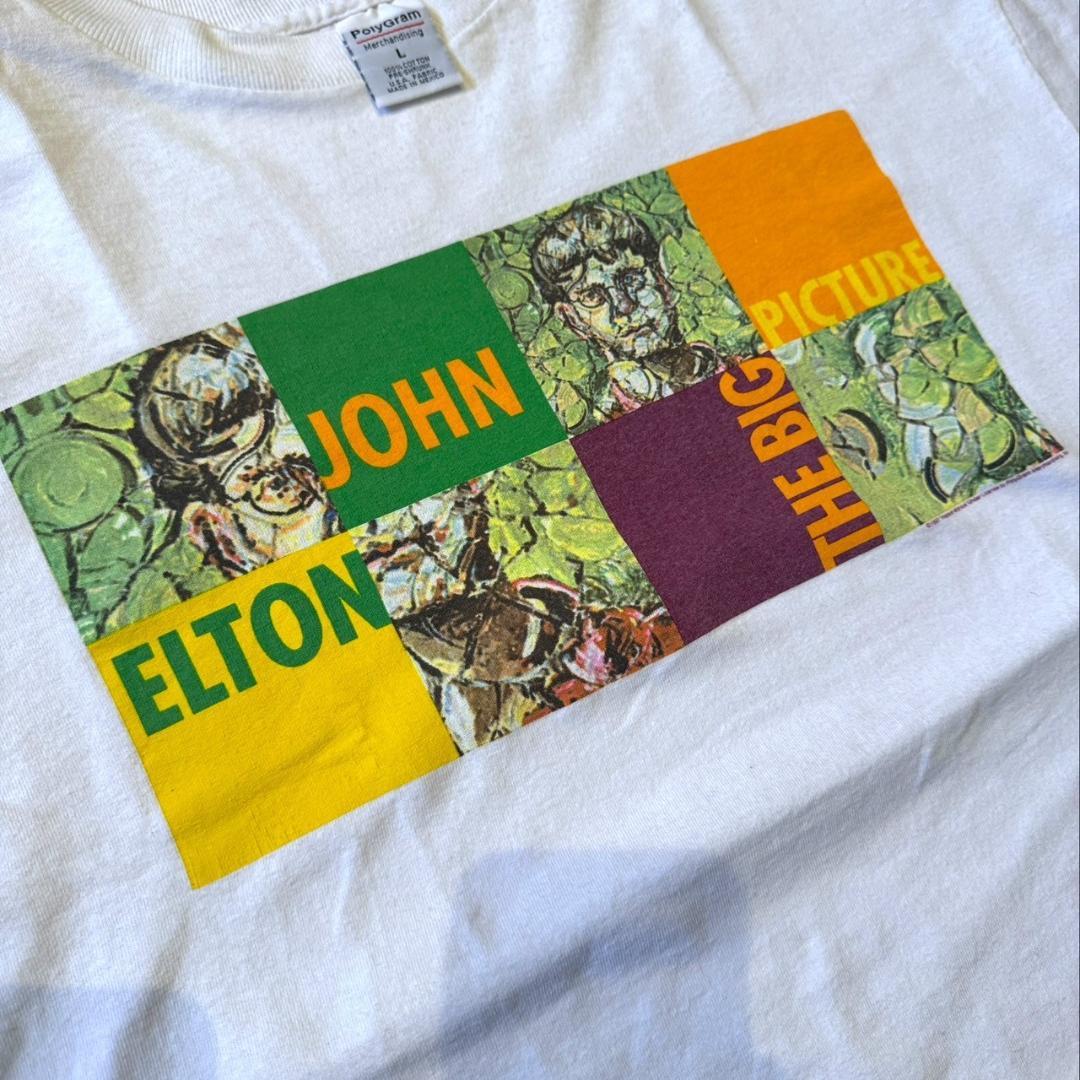90s エルトンジョン 1997 Lサイズ 白 ホワイト z-000020