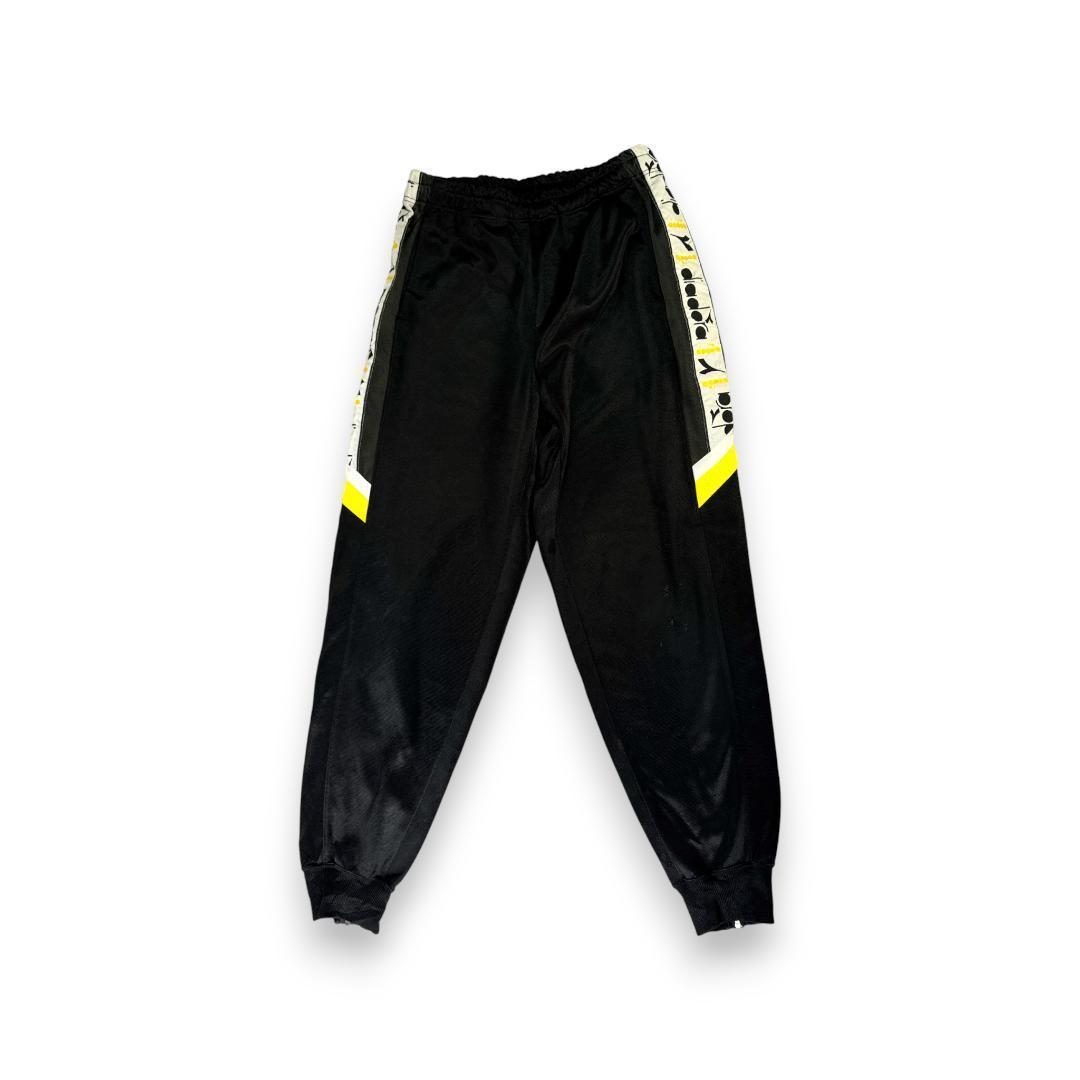 90s diadora ディアドラ トラックパンツ ブラック M pa-00003