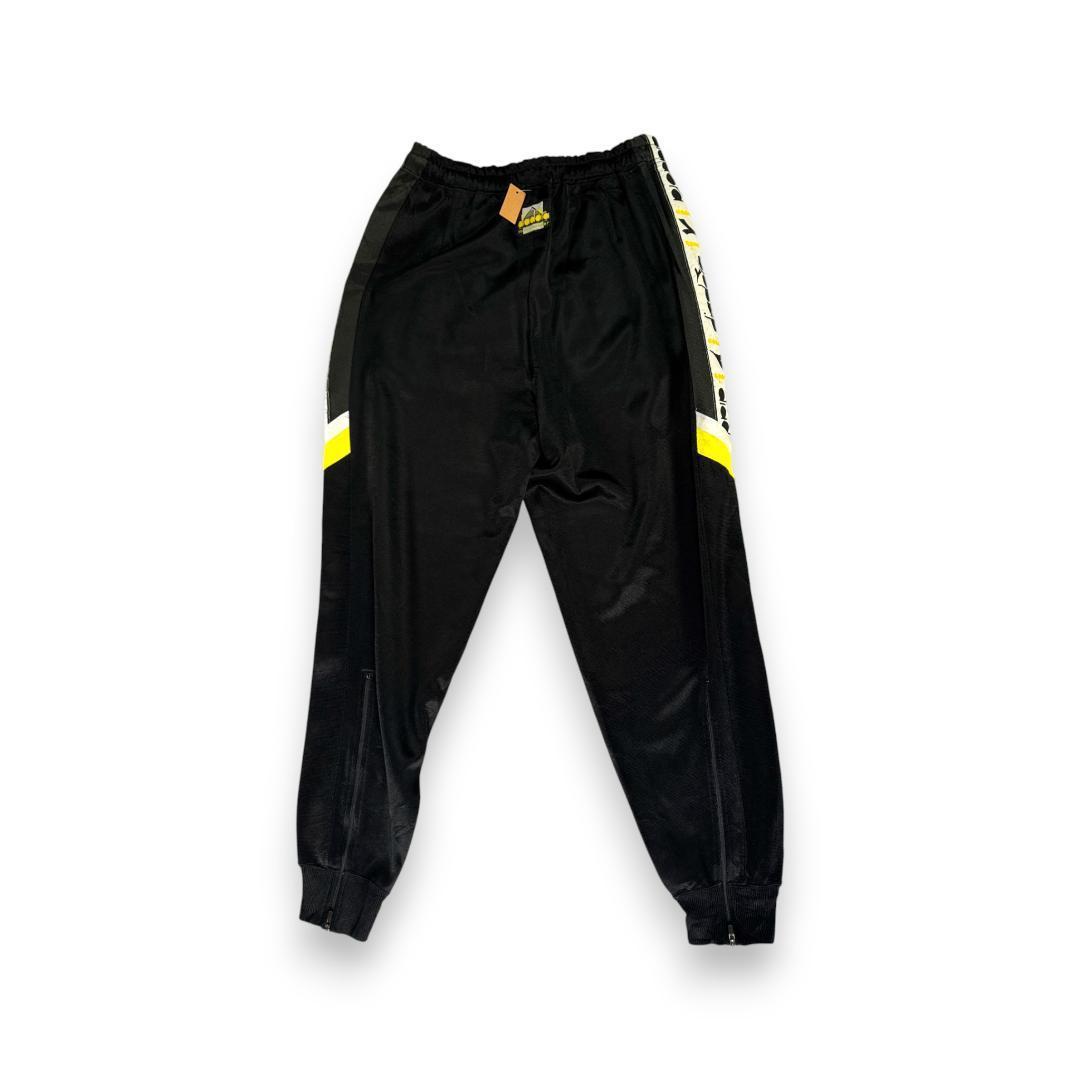 90s diadora ディアドラ トラックパンツ ブラック M pa-00003