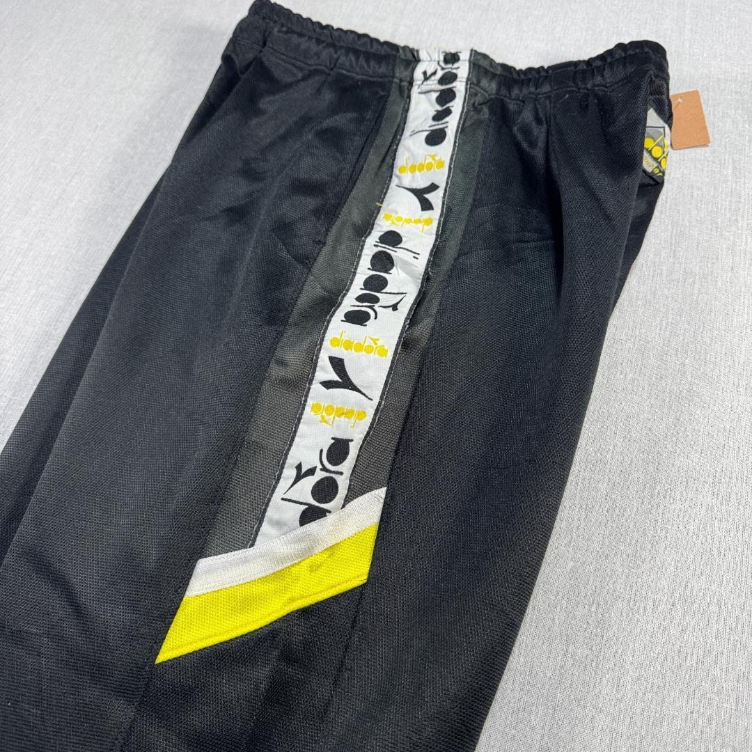 90s diadora ディアドラ トラックパンツ ブラック M pa-00003