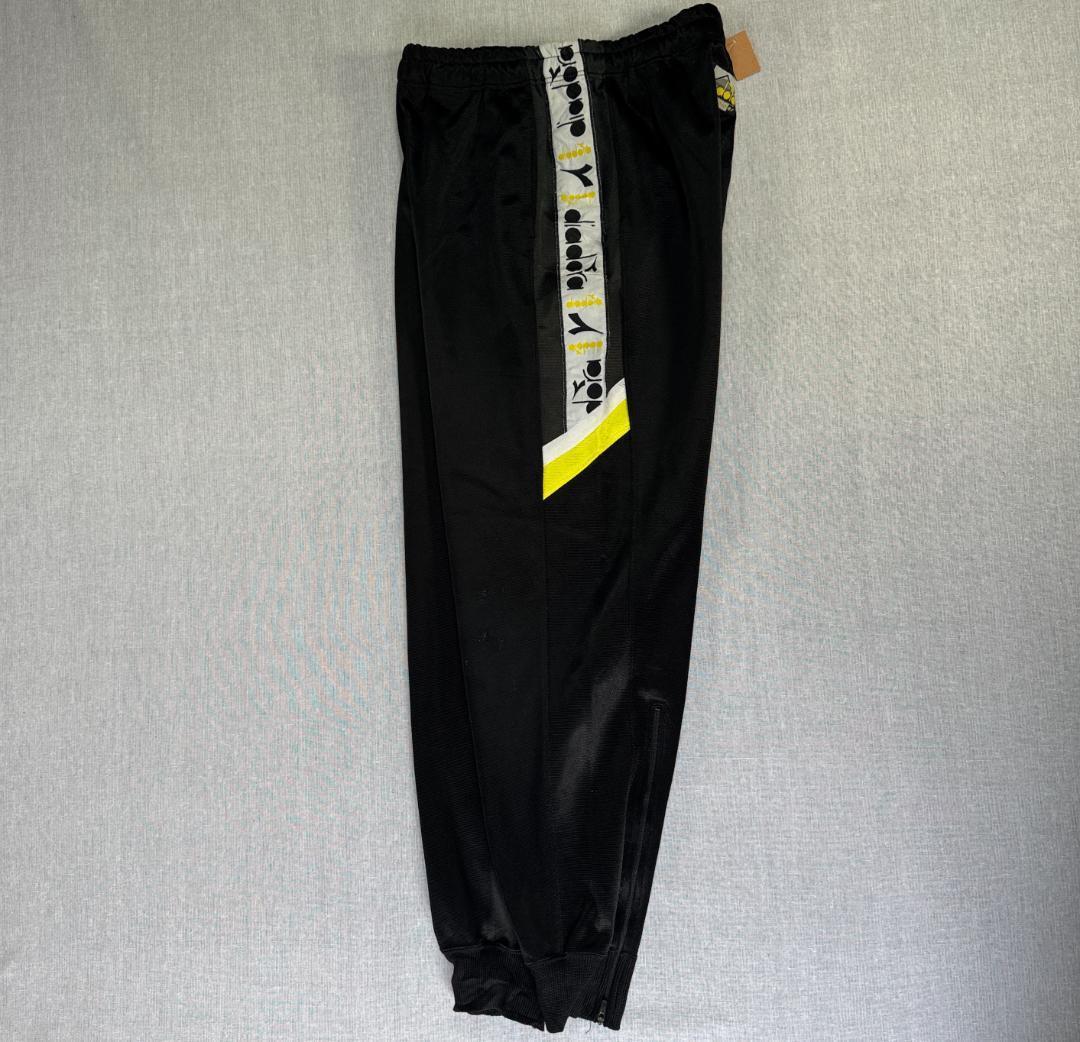 90s diadora ディアドラ トラックパンツ ブラック M pa-00003