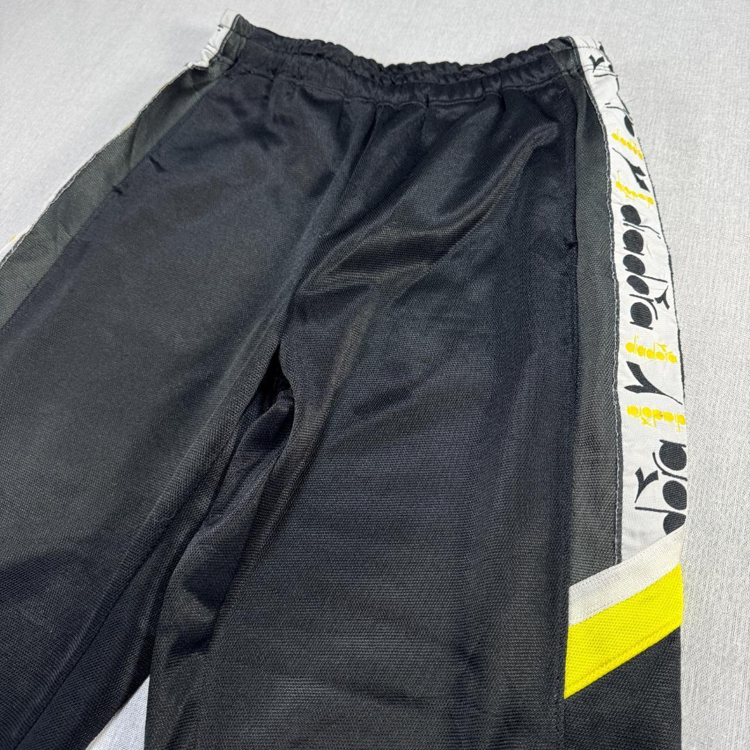 90s diadora ディアドラ トラックパンツ ブラック M pa-00003