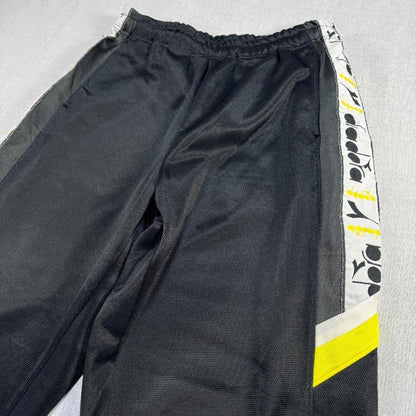 90s diadora ディアドラ トラックパンツ ブラック M pa-00003