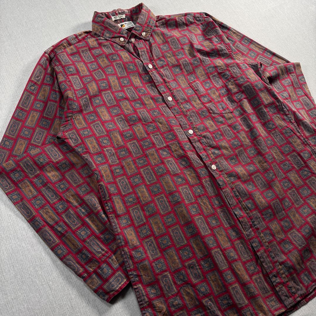 70s ペイズリー ペニーズ 長袖シャツ 総柄 PENNEY’S GENTRY ja-u-2505-039