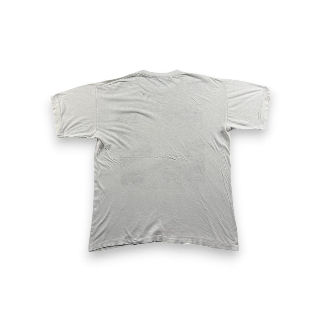 80s90s ミケランジェロ 白 アート Tシャツ シングルステッチ a-t-2505-005