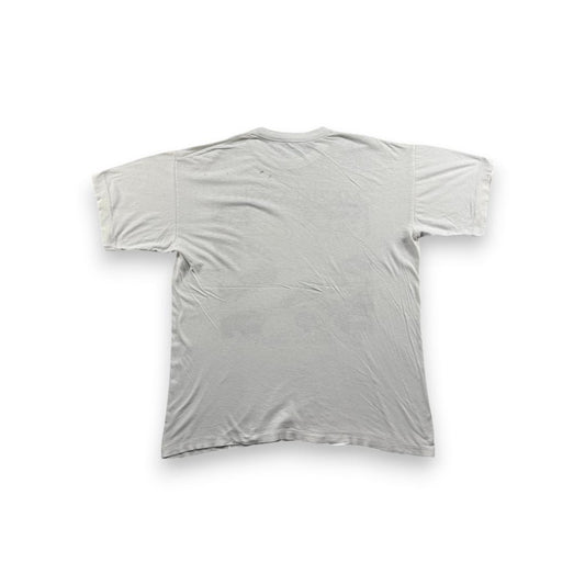 80s90s ミケランジェロ 白 アート Tシャツ シングルステッチ a-t-2505-005