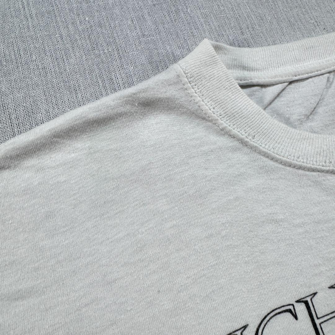 80s90s ミケランジェロ 白 アート Tシャツ シングルステッチ a-t-2505-005