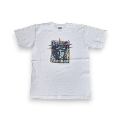 自由の女神 Tシャツ USA アートT 白 ギルダン M a-000010
