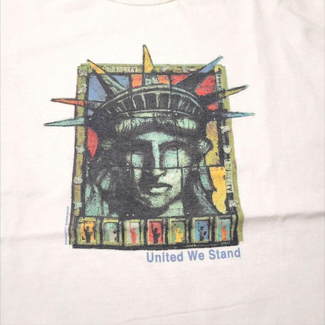 自由の女神 Tシャツ USA アートT 白 ギルダン M a-000010