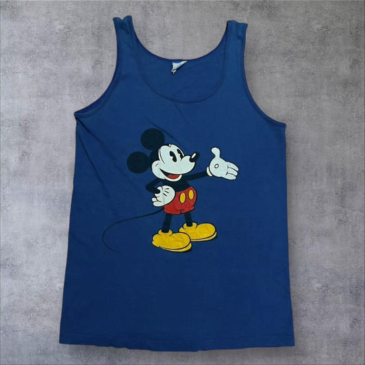 80s 90s USA製 ミッキーマウス タンクトップ M d-000016